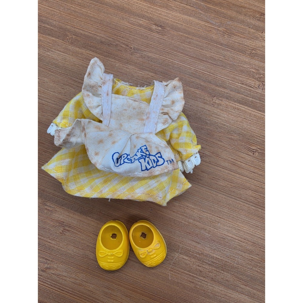 Vintage Mel Appel Cupcake Kids Doll Bakers Lucy Lemon Dress & Shoes
